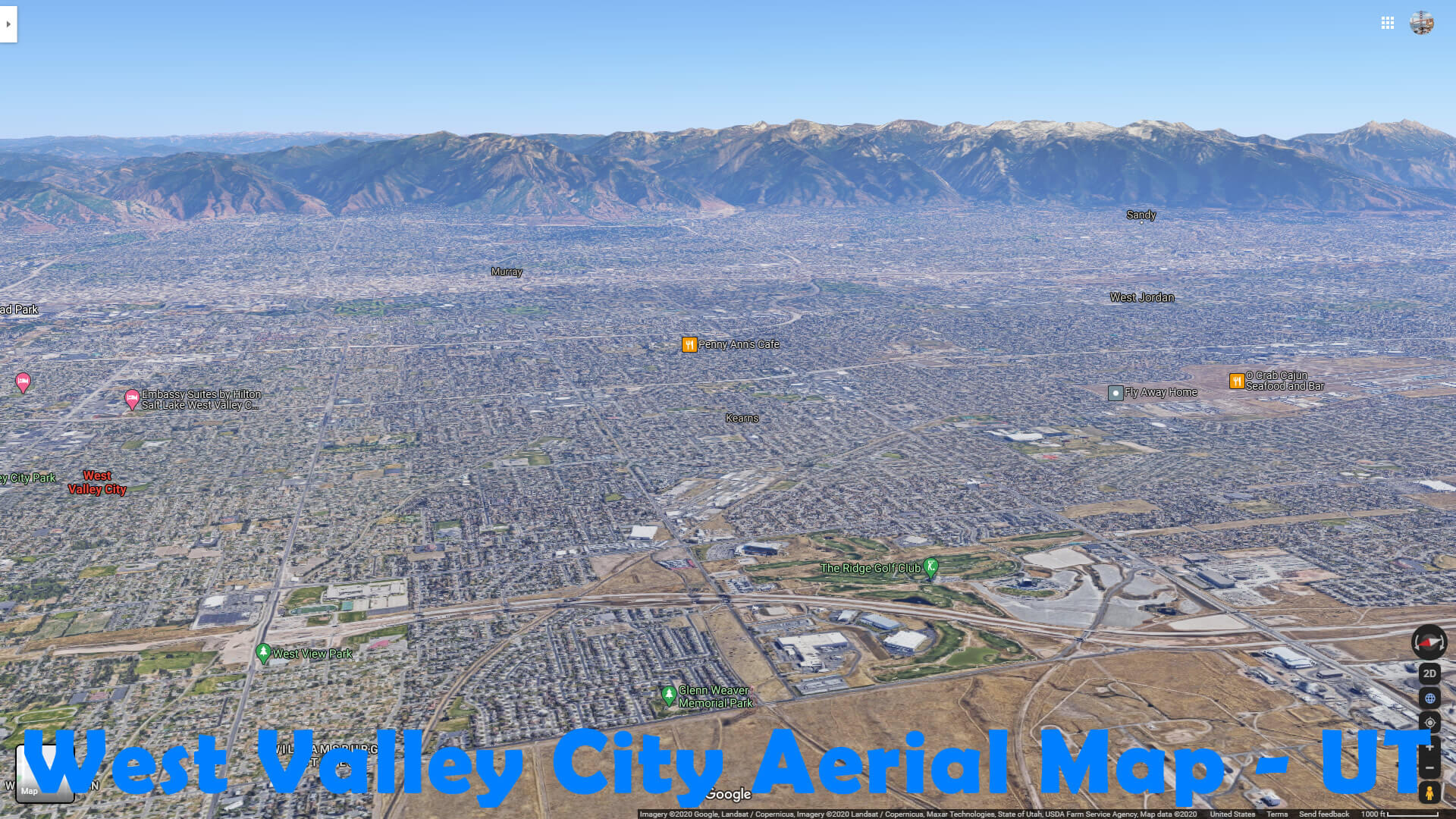 West Valley City Aerial Map   Utah
